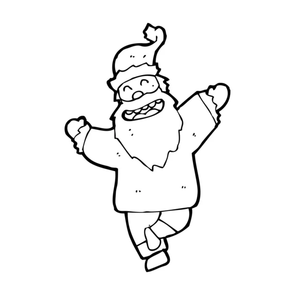 Dancing santa cartoon — Stock Vector