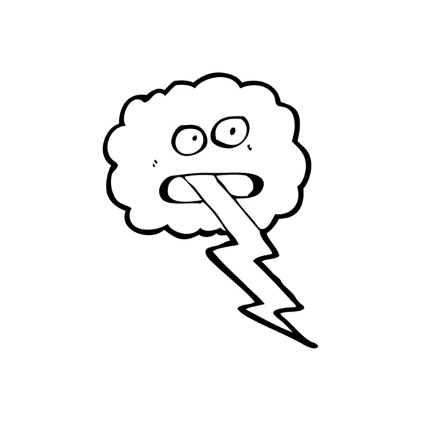 Tormenta nube de dibujos animados — Vector de stock