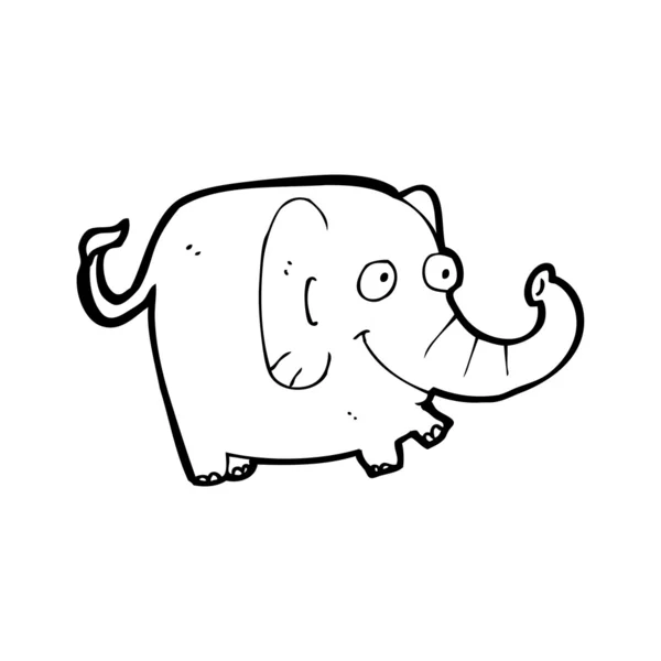 Dibujos animados elefante feliz — Vector de stock