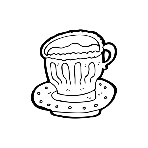 Posh teacup cartoon — Stock Vector