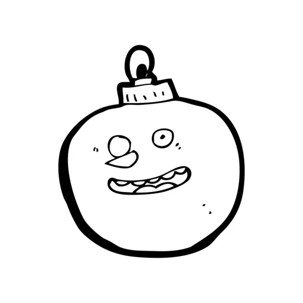 Cartoon sneeuwpop bauble — Stockvector