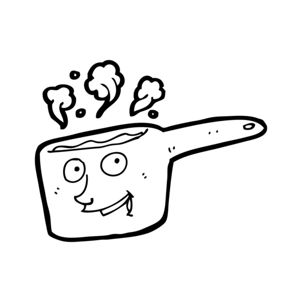 Vapore pan cartone animato — Vettoriale Stock