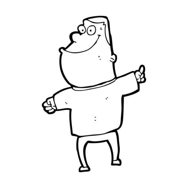 Karikatur glücklicher Mann — Stockvektor