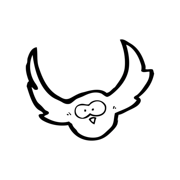 飛行フクロウ漫画 — ストックベクタ