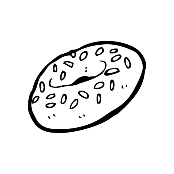 Bagel dessin animé — Image vectorielle