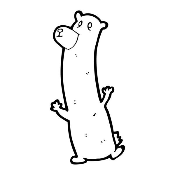 漫画の長いソーセージ犬 — ストックベクタ
