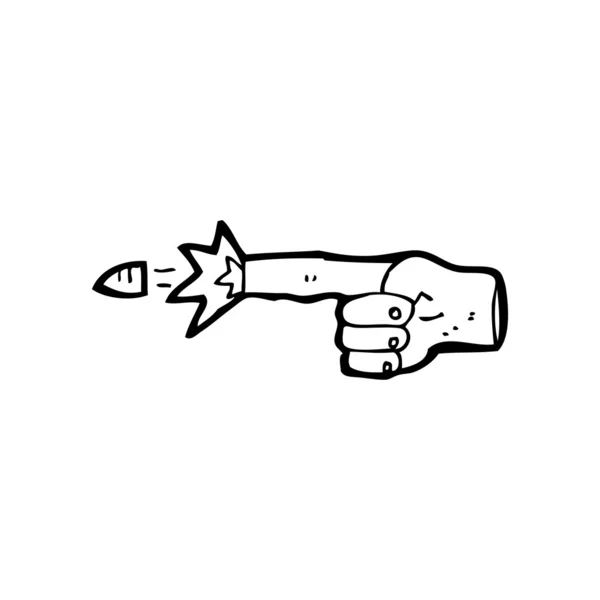 Caricature d'arme cachée — Image vectorielle