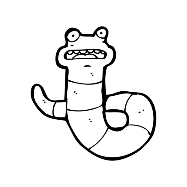 Inquiète dessin animé serpent — Image vectorielle