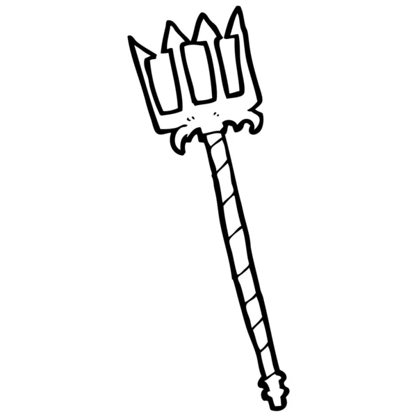 Poseidon trident cartoon — Stockvector