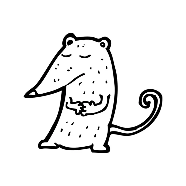 Desenhos animados tímidos do rato — Vetor de Stock