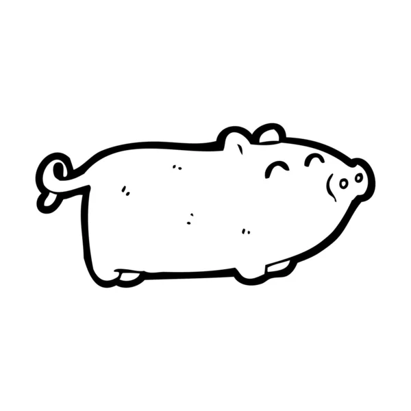 Niedlicher Schweinezeichentrick — Stockvektor