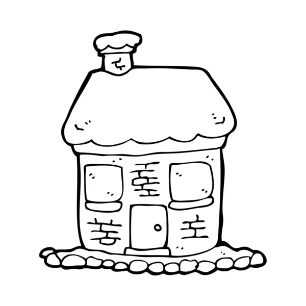 Casa de neve desenhos animados — Vetor de Stock