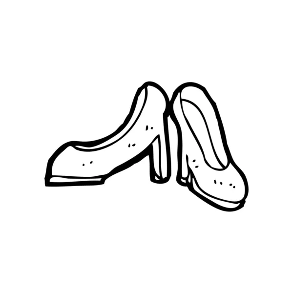 Hoge hak schoenen cartoon — Stockvector