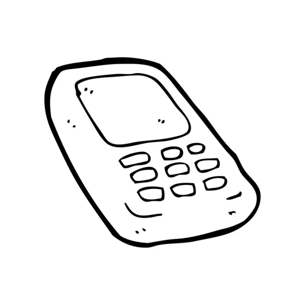 Mobiltelefon tecknad — Stock vektor