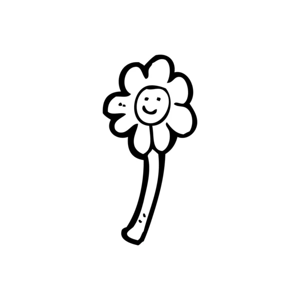 Desenhos animados flor retro — Vetor de Stock