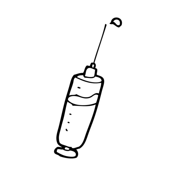 Medicinsk spruta cartoon — Stock vektor