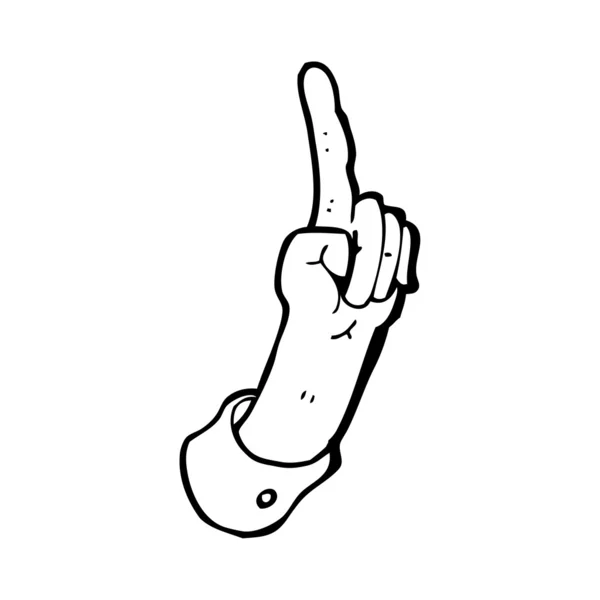 Karikatür işaret parmağı — Stok Vektör