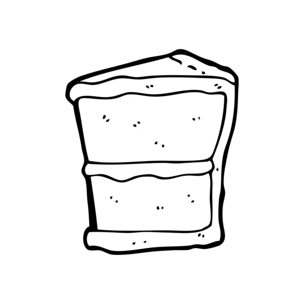 Porc tarte tranche dessin animé — Image vectorielle