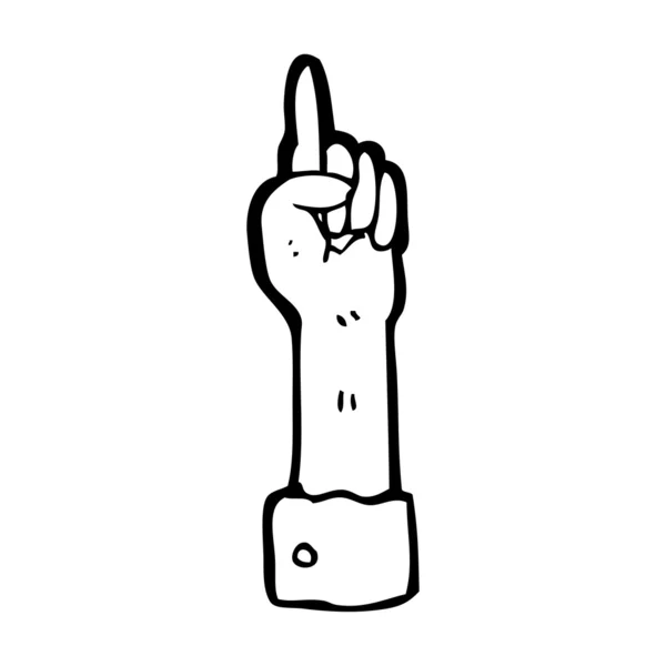 Cartoon-Zeigefinger — Stockvektor