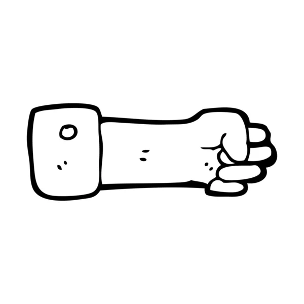 Мультфільм кулак знак — стоковий вектор
