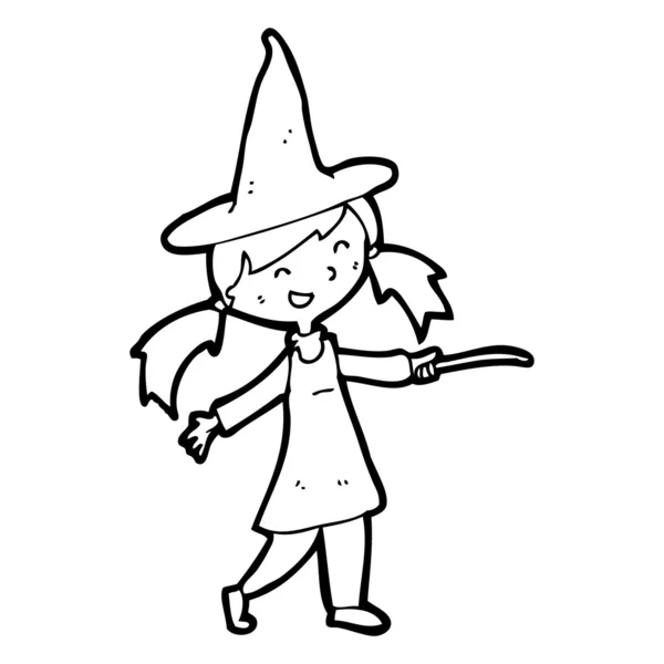 Dessin animé sorcière — Image vectorielle