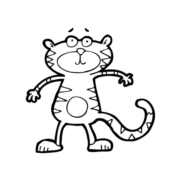 Cartone animato Tigre — Vettoriale Stock