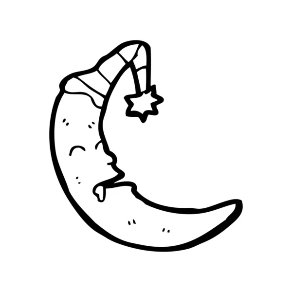 Sova månen cartoon — Stock vektor
