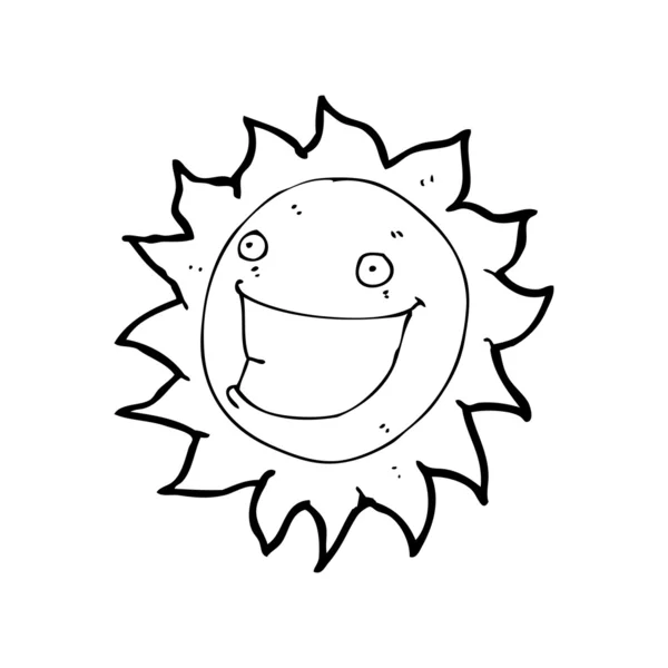 Grinning sun cartoon — Stock Vector