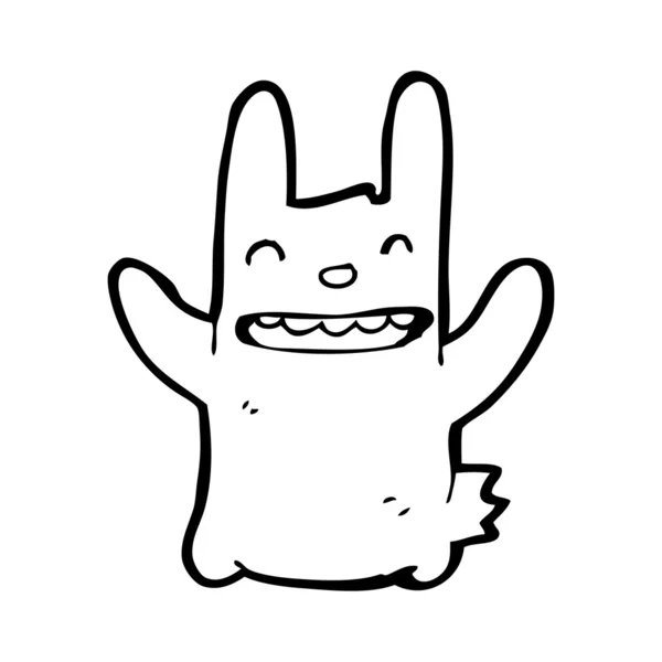 Šťastný králík kreslený — Stockový vektor