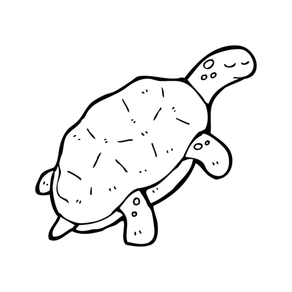 Deniz kaplumbağası çizgi filmi — Stok Vektör