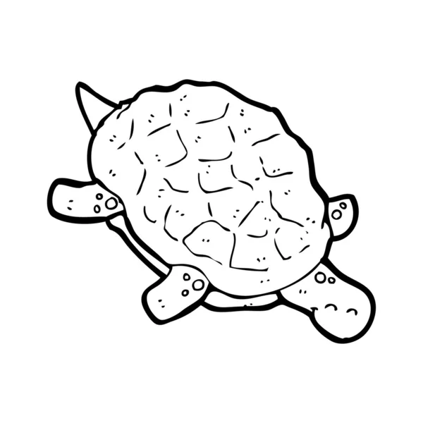 Tortuga marina de dibujos animados — Vector de stock