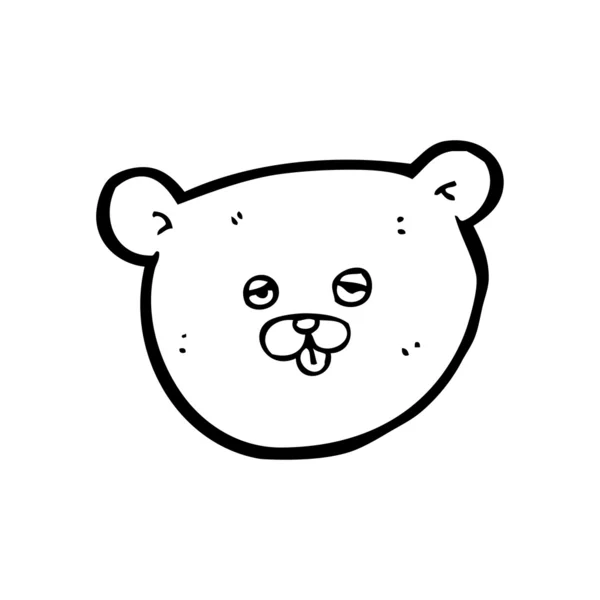Teddy bear face cartoon — Stock Vector