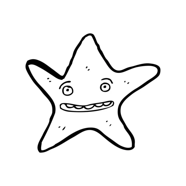 Divertida caricatura estrella de mar — Vector de stock