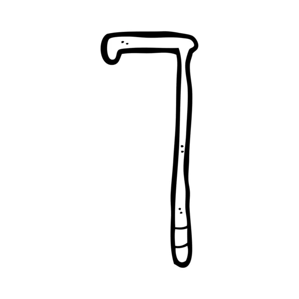 Bâton de marche dessin animé — Image vectorielle