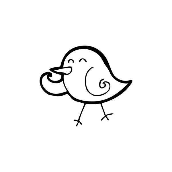 Desenho animado pássaro rindo —  Vetores de Stock