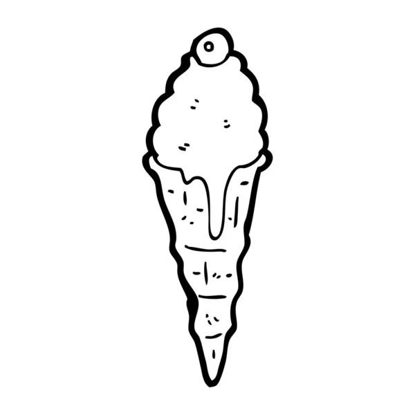 Kužel zmrzliny kreslený — Stockový vektor