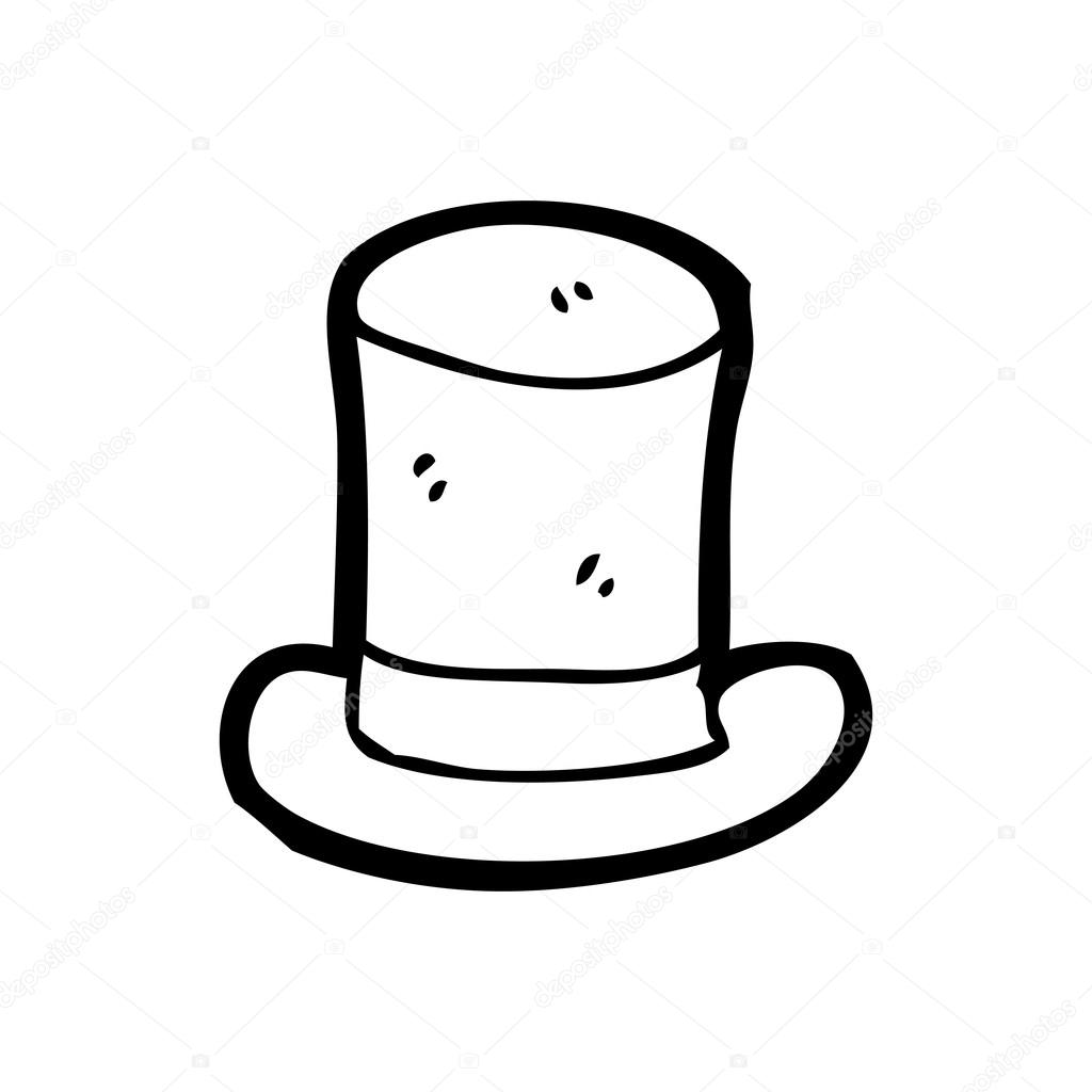 Old top hat cartoon Stock Vector by ©lineartestpilot 20072787
