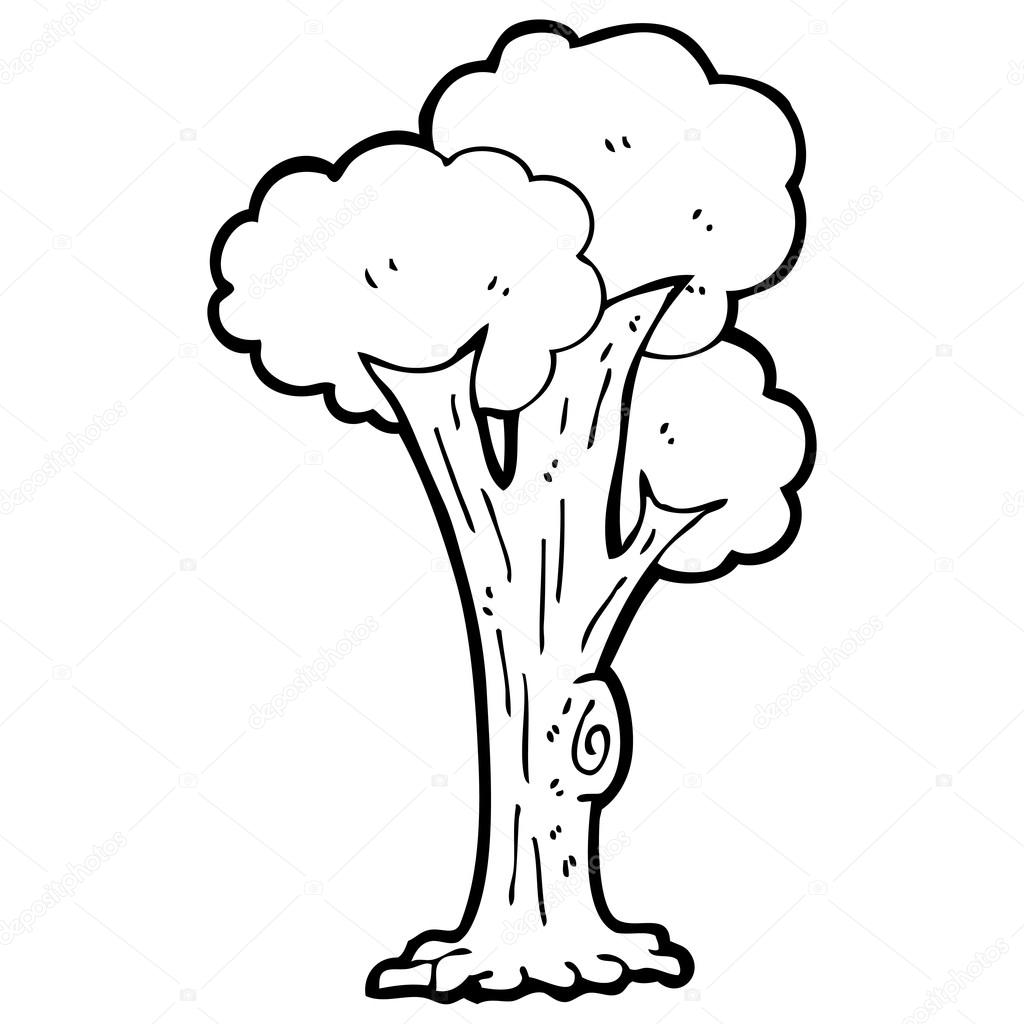 Tree Cartoon Stock Vector C Lineartestpilot