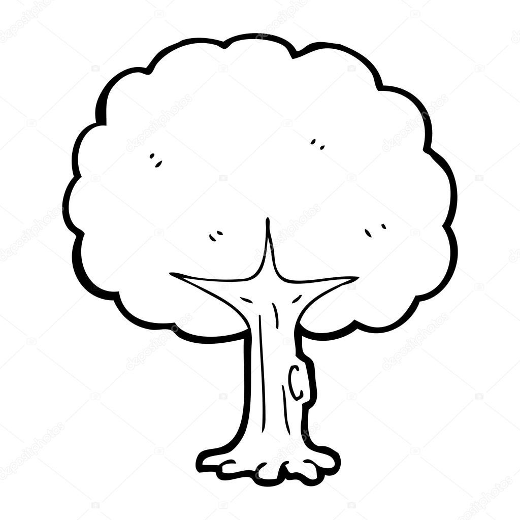Tree Cartoon Stock Vector C Lineartestpilot
