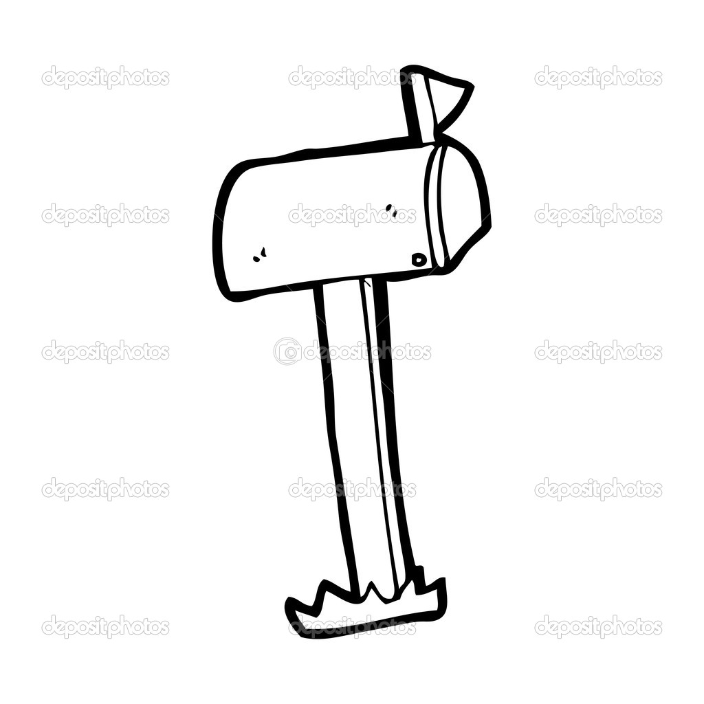 Boîte aux lettres rétro dessin animé image vectorielle par ...