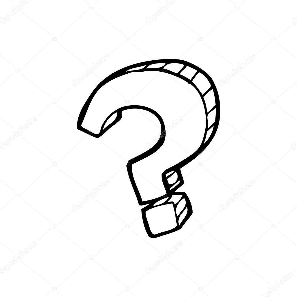 Black White Cartoon Question Mark — Stock Vector © Lineartestpilot Ac4