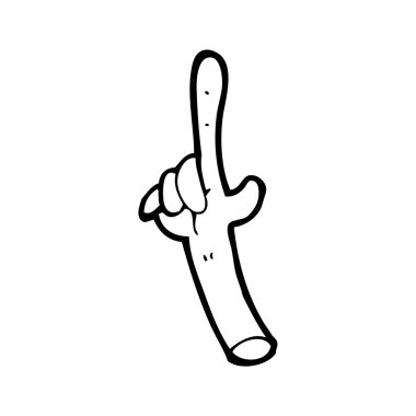 işaret eden el karikatür