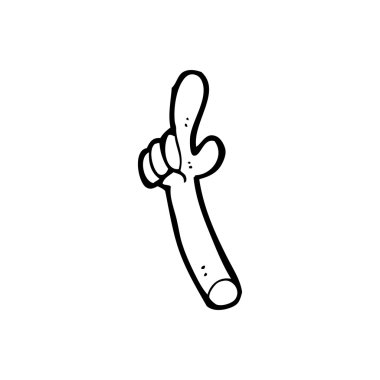 işaret eden el karikatür