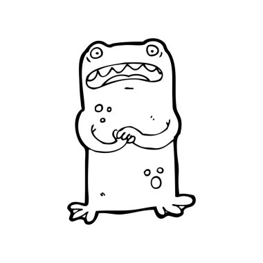 gergin kurbağa karikatür