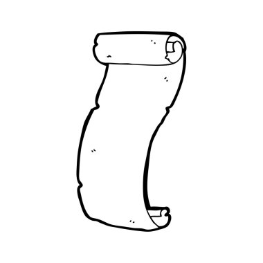 kaydırma eski kağıt karikatür