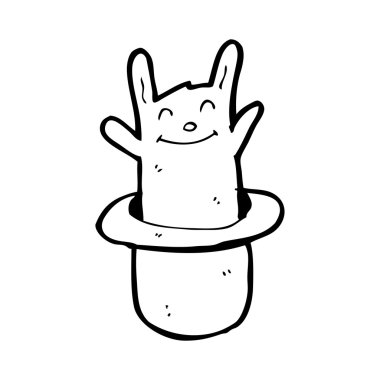 büyücüler şapka karikatür tavşan