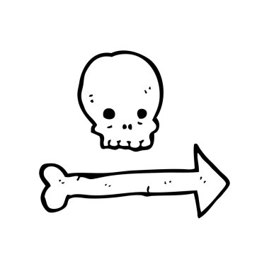 Cadılar Bayramı kafatası yön işareti