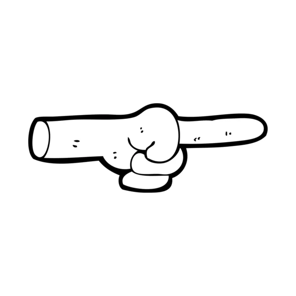 Wijzende hand cartoon — Stockvector