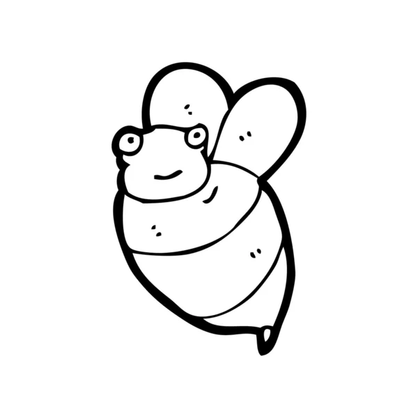 행복 한 만화 꿀벌 — 스톡 벡터