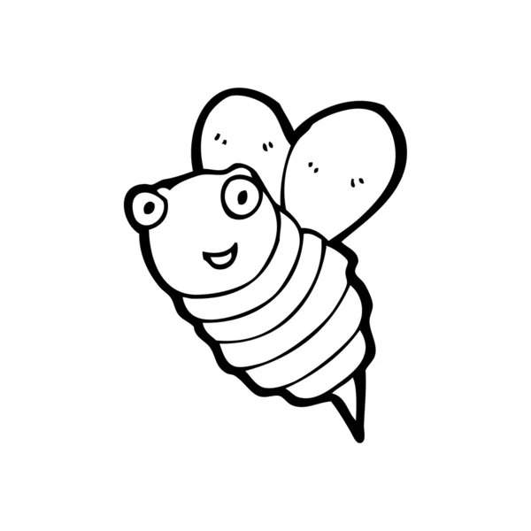 Happy bee cartoon — Stock Vector